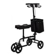 thumbnail image 3 of Clearance! Folding Knee Scooter, Steerable Leg Walker with Bag and Dual Braking System, Crutch Alternative for Foot Injuries Ankles Surgery, Black, 3 of 7