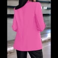 thumbnail image 4 of Blazer de Larga para Mujer, Informal, de Negocios, con Abertura Frontal, para Trabajo y Oficina. Rosa XXL, 4 of 6