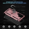 thumbnail image 4 of ELEHOLD Hybrid Rugged Case for Samsung Galaxy S25 Ultra Full Body Protection with Metal Magnetic 360° Rotating Ring Holder Kickstand Shockproof Heavy Duty Case for Samsung Galaxy S25 Ultra,Rosegold, 4 of 6
