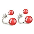 thumbnail image 1 of 1 Paire de Boucles d'Oreilles en Agate pour Femmes, Boucles d'Oreilles pour Filles, Mariage, Fête, Perles Rondes, 1 of 8
