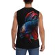 thumbnail image 4 of Balery Colorful Betta Fish Camisetas sin mangas para hombre, absorbe la humedad y protege contra el mal olor.-Medium, 4 of 7