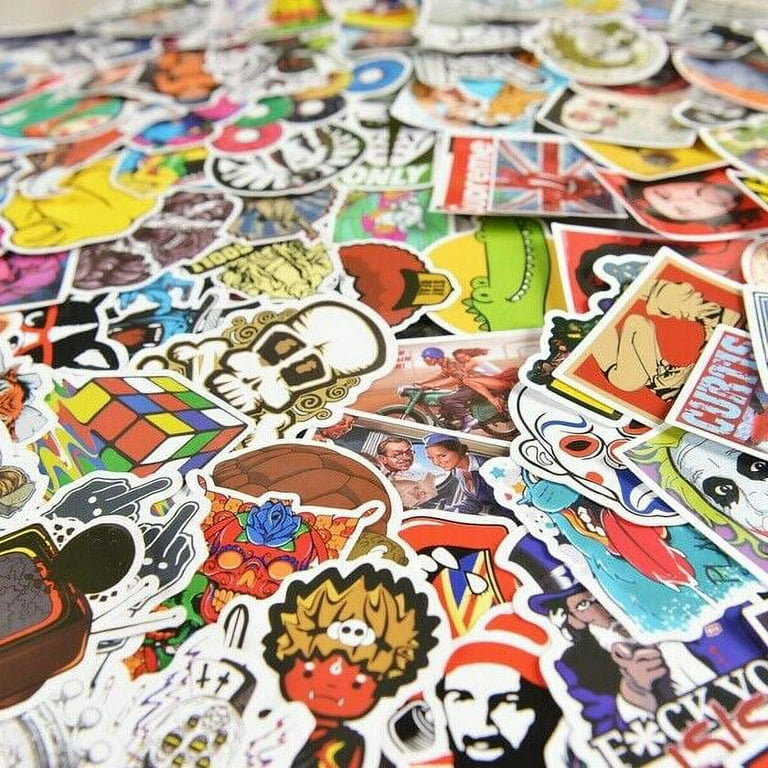 100pcs Cool Stickers、Stickers for Adults,Skateboard Stickers,Brand Stickers,Suitable for Water Bottles, Laptops, Luggage, Bike,Bomb Stickers Boys
