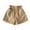 Brown, variant on KAUOD Toddler Girls' Shorts Summer Elastic Waist Shorts with Pockets Kids Solid Color Casual Pull on Short Pants