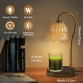 thumbnail image 3 of Waxgamo Candle Warmer Lamp with Timer Dimmer - Electric Candle Light Wax Melt Warmer for Scented Wax, Plug-in Wax Warmer Lamp for Home & Office (White Peony), 3 of 6