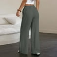 thumbnail image 6 of absuyy Women's Wide Leg Summer Pants Elastic High Waisted Boho Beach Pants Pleated Casual Trousers with Pockets Gray M, 6 of 8