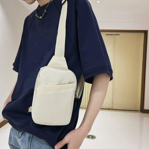Bolso de tela para el pecho, para hombre y mujer, para deportes, fitness, bandolera, informal, para hombre y mujer.
