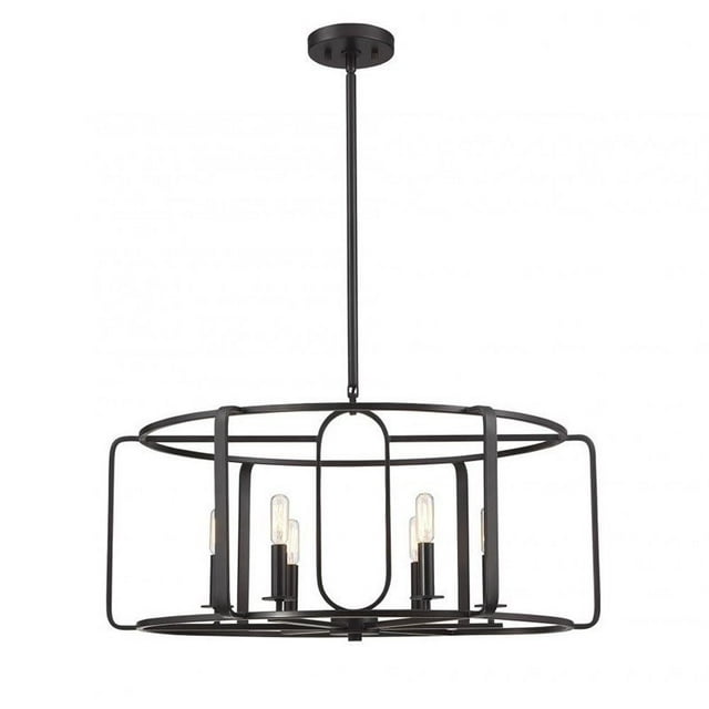 Savoy House Lustre Santina 6 en Bronze Anglais