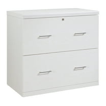 Alpine 2-Drawer Engineered Wood Lateral File with Lockdowel  in White Finish