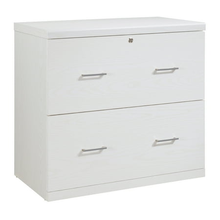 UPC: 0090234560791 | OSP Home Furnishings Alpine 2-Drawer Lateral File with Lockdowel™ Fastening System in White Finish