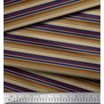thumbnail image 1 of Soimoi Japan Crepe Satin Fabric Horizontal Stripe Print Fabric by Yard 42 Inch Wide, 1 of 3