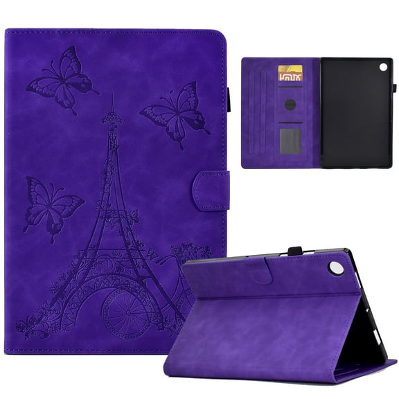 Tablet Accessories For Lenovo Tab M10 Plus 3rd Gen Tower Embossed Leather Smart Tablet Case