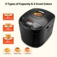 thumbnail image 4 of CAFORKP 19-in-1 2LB Bread Maker,Digital Programmable, 3 Crust Colors, Nonstick Ceramic Pan, 4 of 10