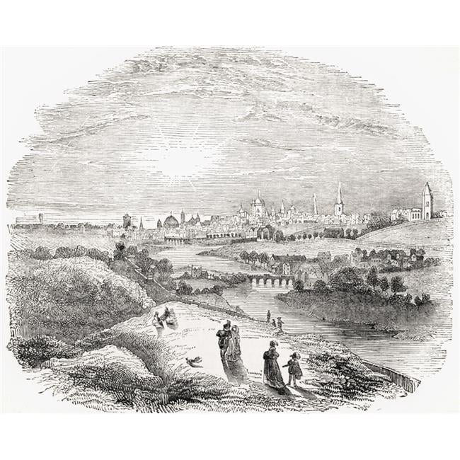 View of Dublin Ireland In The 17th Century From Old Englands Worthies