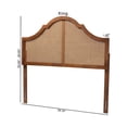 thumbnail image 4 of Baxton Studio Camila Ash Walnut Finished Wood King Size Headboard with Rattan, 4 of 9