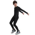 thumbnail image 5 of Gyratedream Boys Athletic Base Layer Compression Underwear Set Long Sleeve Shirts and Running Pants Tights 2 Pcs Set, 5 of 7