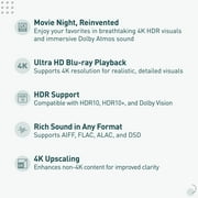 Panasonic 4K Blu-ray Player, Dolby Vision, HD Audio - DP-UB820-K