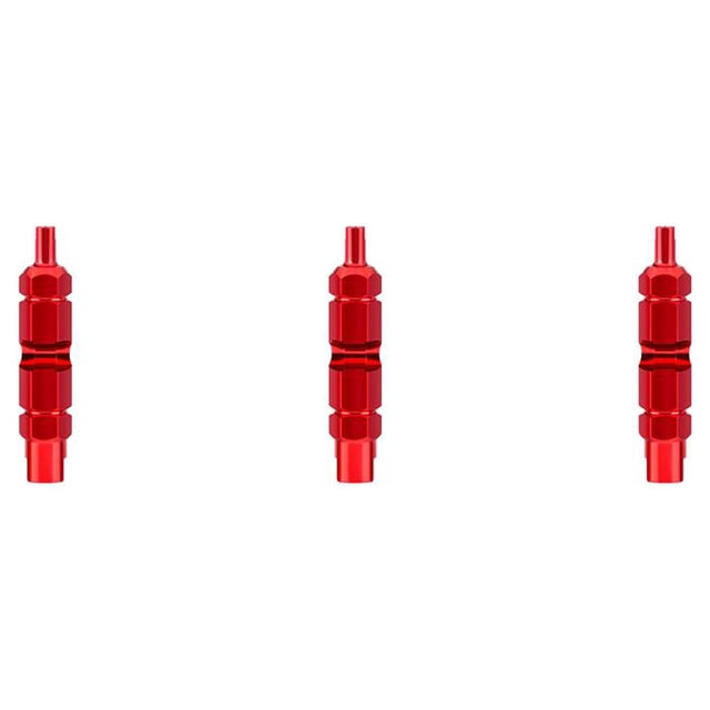 ziyahi Double-head Bicycle Wrench Valve Core Disassembly Tool Multifunction Valve Core Removal Tool Wrench Disassembly Tubeless Tool red 3Set