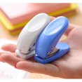 thumbnail image 4 of Single hole paper punch (blue+white), handheld portable punch, 10 sheets at a time, 4 of 5