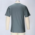 thumbnail image 4 of FRSASU Men's Pocket T-Shirt, Cool & Breathable Cotton Tees, Loose Fit Undershirts for Men Blue, 4 of 8