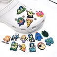 thumbnail image 2 of 16pcs Cute Cartoon Character Shoe Charms, Anime PVC Cool Shoe Decorations Accessories for Teens Adults Kids, Wristband Bracelet, 2 of 20