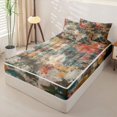 thumbnail image 2 of Homewish Watercolor Tie Dye Zipper Queen Comforter Set with Fitted Sheet and 2 Pillowcases,Abstract Grunge Zipper Bedding Set,Reversible,4pcs, 2 of 8