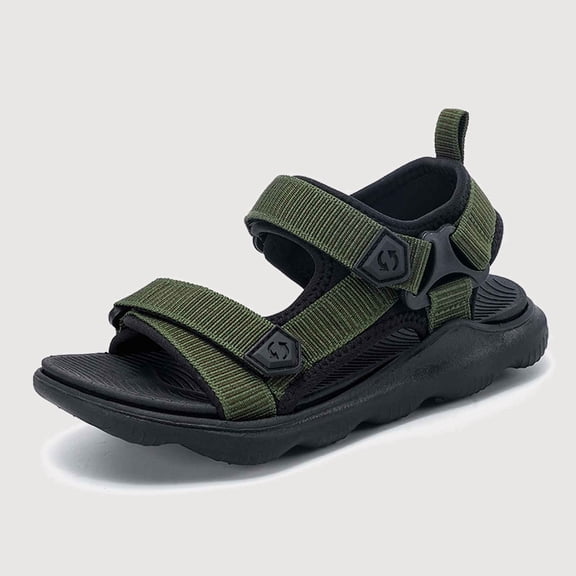 Gyujnb Boys Hook and Loop Open Toe Summer Sandals, Soft Sole Athletic Outdoor Shoes (Toddler, Little Boys, Big Boys),5.5-6 Years