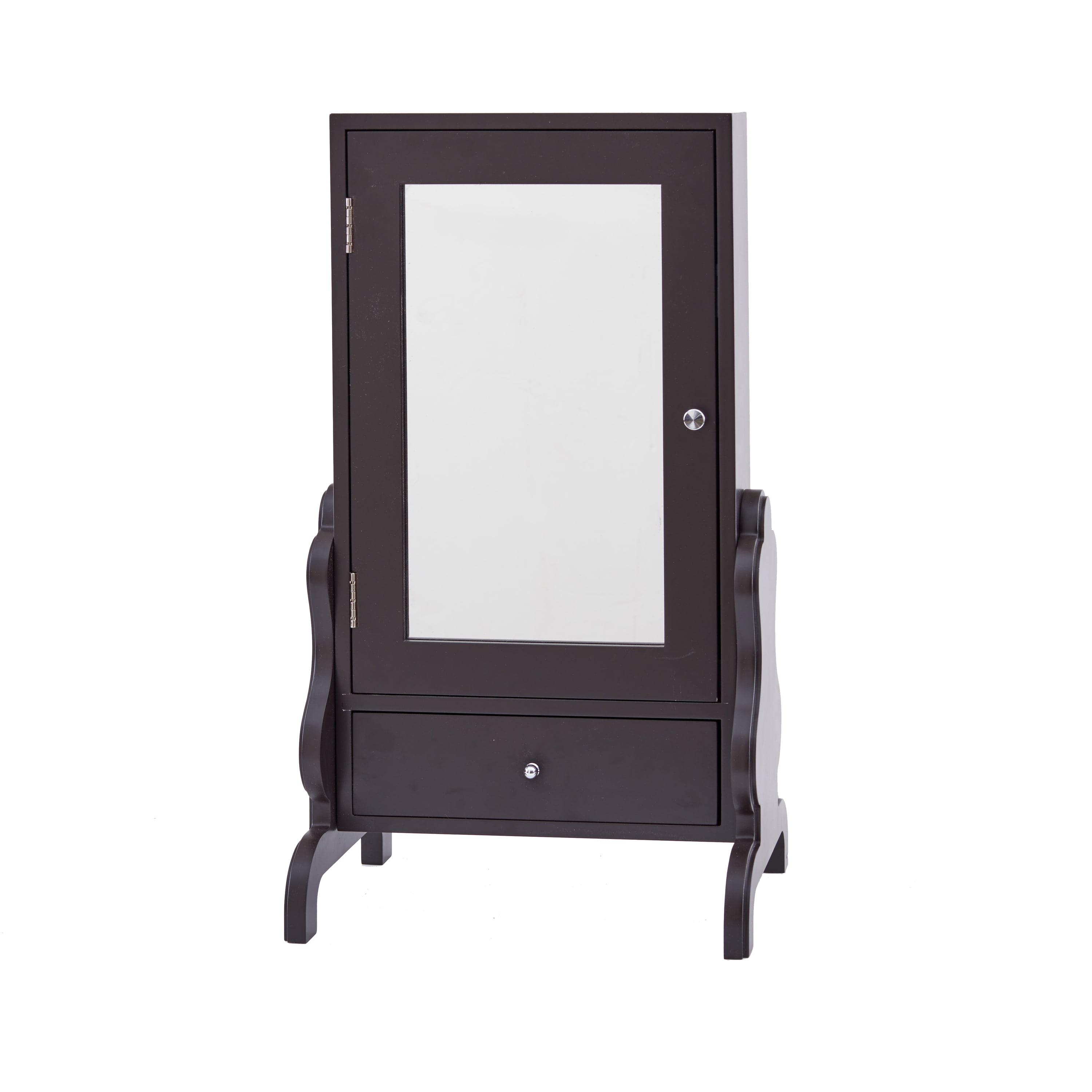FirsTime & Co. Tabletop Mirror with Jewelry Storage in Espresso