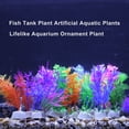 thumbnail image 2 of 16 plantas de plástico para acuario, plantas acuáticas artificiales para decoración de plantas de espacio terrestre, multicolor, 2 of 7