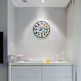 thumbnail image 5 of Yayeee Wall Clock Battery Operated 9.5" Silent Quartz Non-Ticking for Living Room Decor, Blue Triangles, 5 of 8