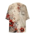 thumbnail image 5 of Dyegold Kimonos For Women Boho Floral Print Lightweight Cardigans 3/4 Sleeve Open Front Summer Beach Plus Size Cover Ups Top, 5 of 5