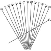 15PCS Long Cocktail Picks for Drinks, Stainless Steel Cocktail Toothpicks, Reusable Cocktail Skewers Garnish Picks, Metal Martini Picks for Olives Appetizers Fruit Bloody Mary (8.2 Inches)