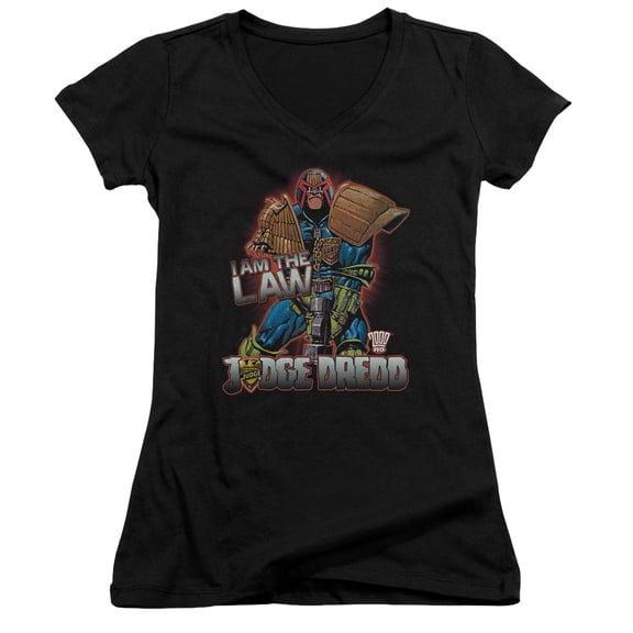 Judge Dredd Law Junior Women's T-Shirt V-Neck Black