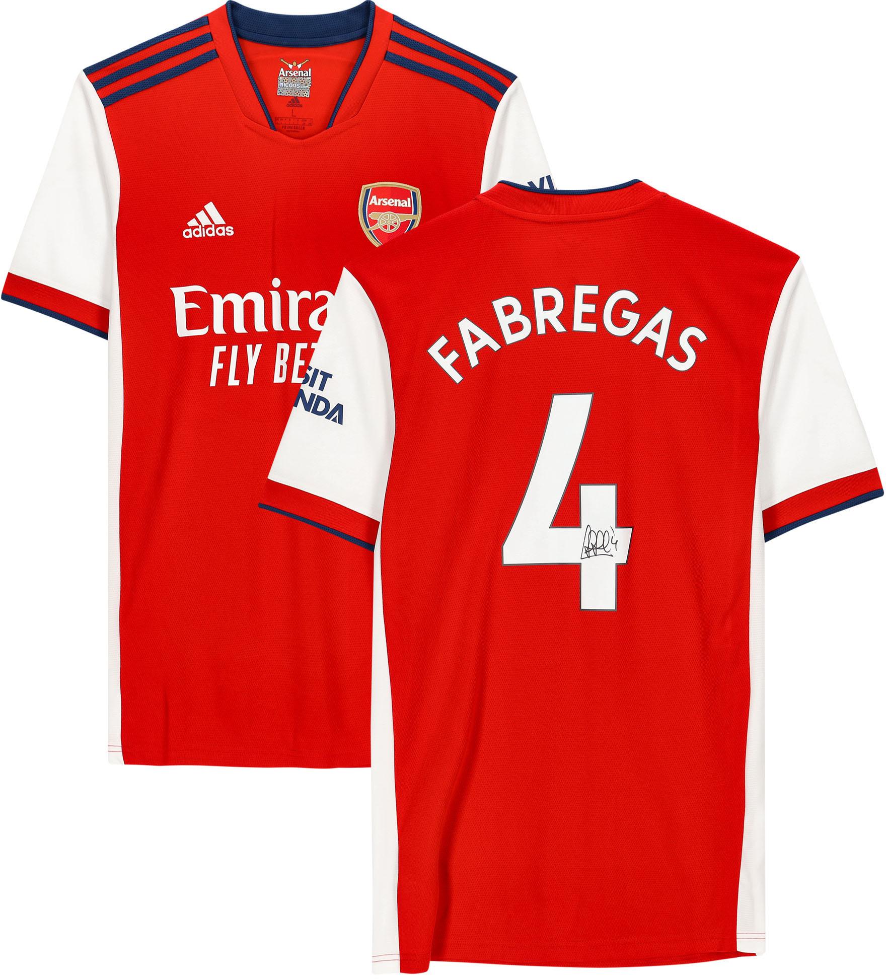 Cesc Fabregas Arsenal FC Autographed 202122 Home Jersey Icons