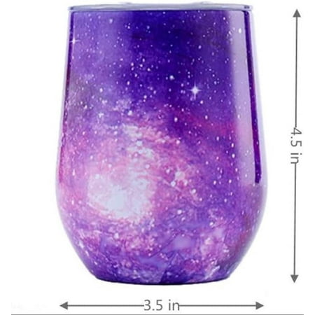 

Insulated Wine Tumbler with Lid Double Wall Vacuum Stainless Steel Stemless Insulated Wine Glass 12oz Durable Insulated Coffee Mug for Champaign Beer Cocktails Ice Cream