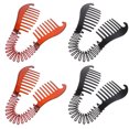 thumbnail image 3 of 4 pinzas de plástico para el pelo de plátano, soporte para coleta, peine para el pelo, accesorios para mujeres y niñas (negro, café), 3 of 6