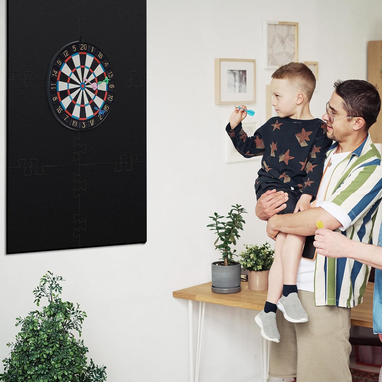 YIFAEUX Splicing Dart Board Wall Protector Universal EVA Rectangle Dart Backboard Wall Protection Surround Backing Guard Dart Board Accessories