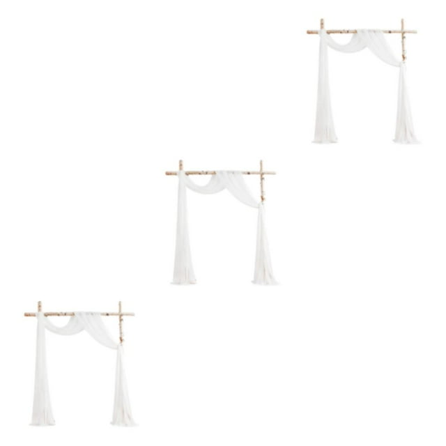 Guardoinrt Wedding Arch Drape Statement Beautifully Draped Arch Durable And Soft Easy Care white 3Set