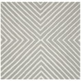 thumbnail image 6 of SAFAVIEH Cambridge Lilly Diamond Striped Wool Area Rug, Silver/Ivory, 6' x 9', 6 of 10