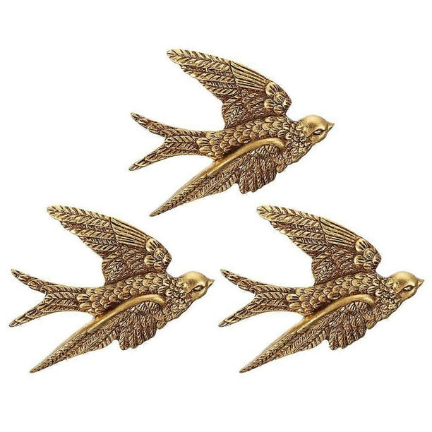 3pcs Swallow Wall Decor Wall Swallow Decoration Swallow Pendent Swallow Resin Wall Sculpture