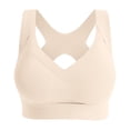 thumbnail image 6 of KHONTS Women's Wireless Comfortable Push up Bras Full Support Lift Bralette Soft Flexible Invisible Under Bra Beige XL, 6 of 6