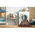 thumbnail image 2 of Ahgly Company Machine Washable Indoor Square Traditional Saffron Red Area Rugs, 3' Square, 2 of 7