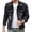 Black-A, variant on Mens Denim Jacket, Washed Ripped Distressed Stretch Slim Fit Casual Trucker Biker Jeans Jacket for Men