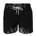 thumbnail image 3 of Ceisia Mens Flame Graphic Swim Trunks Drawstring Elastic Waist Pockets Quick Dry Five Pocket Length Beach Bottoms Gray XXXXL Gifts for Father, 3 of 5