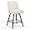 White, variant on VINGLI 26" H Swivel Barstools Set of 2, PU Faux Leather Upholstered Counter Height Bar Stool with Back, Kitchen High Chairs with Cushion Square Seat, Metal Legs, White