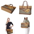 thumbnail image 2 of ZUXONGSY Dog Sunflower Print Handbag with Practicality Makeup Bag Purse for Women PU Leather Top Handle Satchel Set with Casual Cosmetic Pouch Purse Slim Wallet for Work Dating, 2 of 5