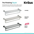 thumbnail image 5 of KRAUS Ventus Bathroom Shelf with Towel Bar, Chrome Finish, 5 of 7