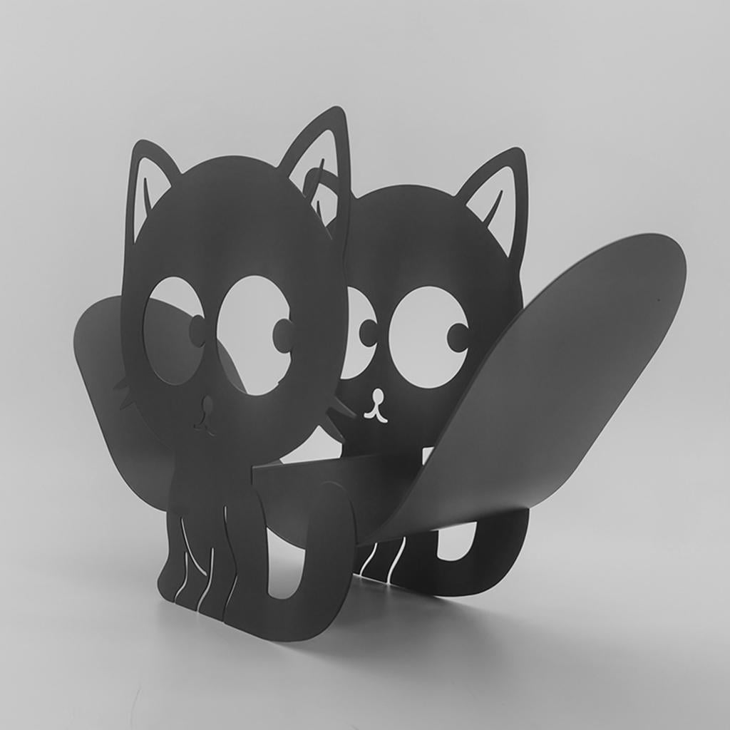 Fiocias Novelty Toilet Roll Holder Paper Stand Free Standing Cute Animal-shaped Iron Paper Storage Cat