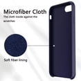 thumbnail image 2 of Case, Liquid Silicone Gel Rubber Case with Soft Microfiber Cloth Lining Cushion MIDNIGHT BLUE, 2 of 5