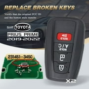 2x Smart Key Proximity Remote for Toyota Prius Prime 2021 2022 HYQ14FLA - 3450