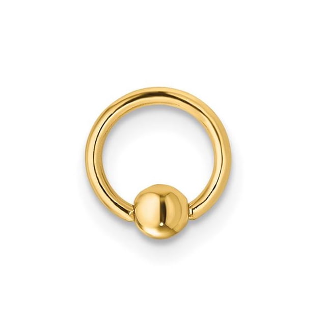 Quality Gold BD177 14K Yellow Gold 18 Gauge Cartilage Hoop Rings